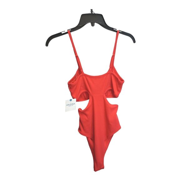 Arizona Jeans Women Bodysuits Asymmetric Bralette Ultimate Orange Sz Medium New - Picture 7 of 7